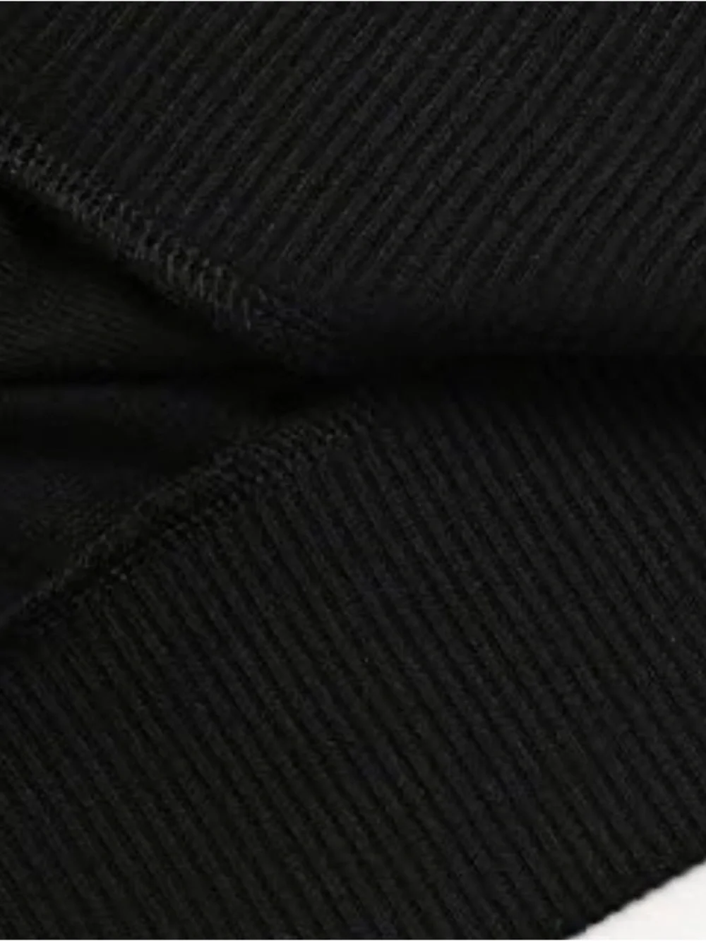 Women’s Black Zip-Up Hoodie with Leopard Print Accent - Picture 6 of 6
